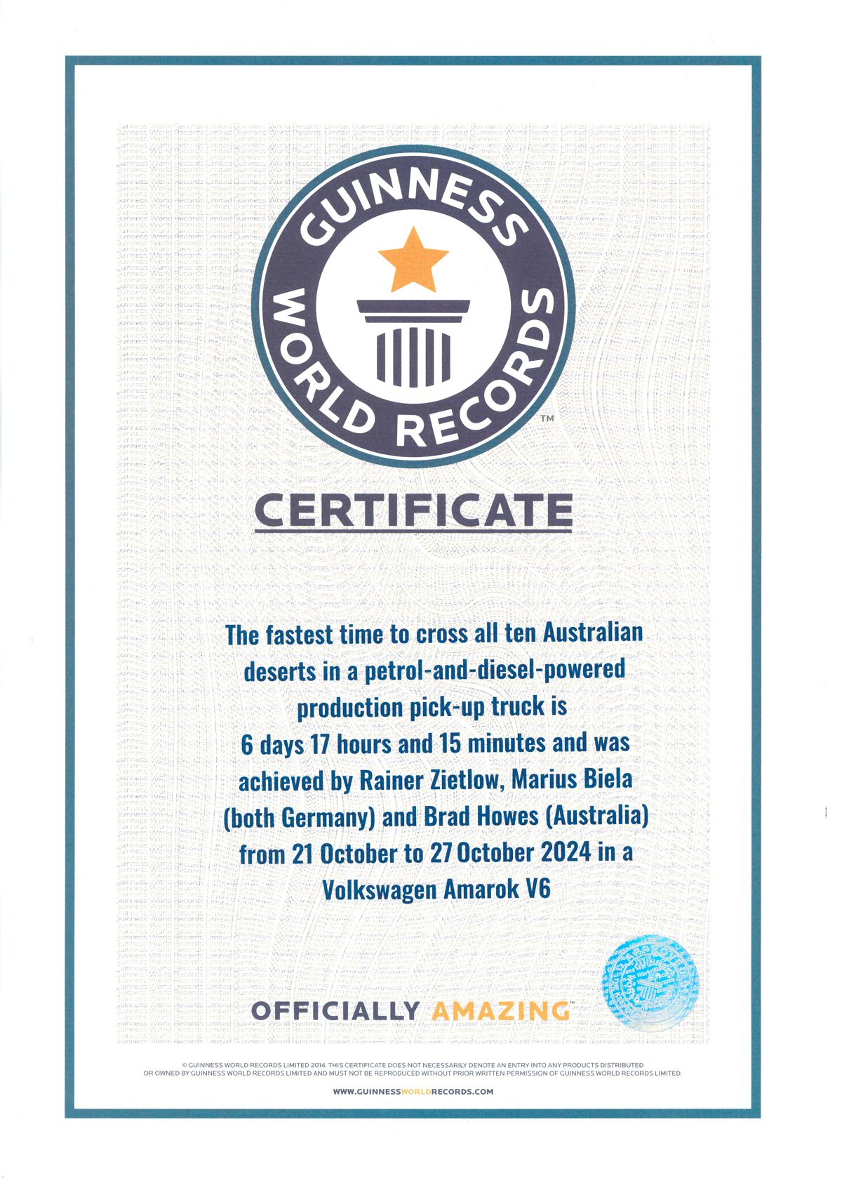 10 Deserts World Record